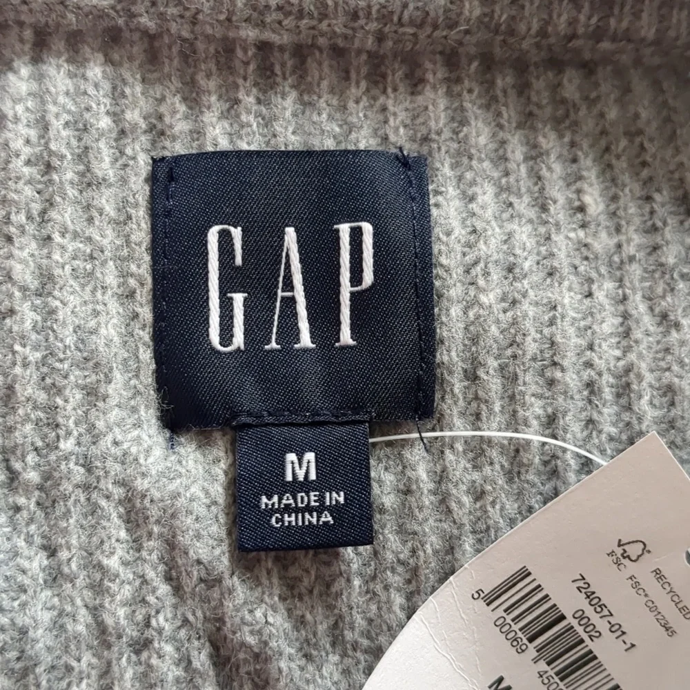 Gap Gray Knit Crew Neck Long Sleeve Knitted Mini Dress size Medium